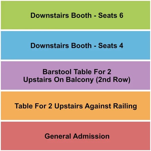  GA BOOTH BARSTOOL 2 Seating Map Seating Chart
