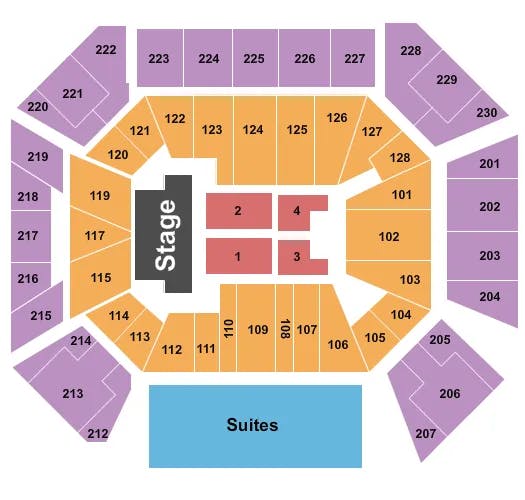  THE MILLENNIUM TOUR Seating Map Seating Chart