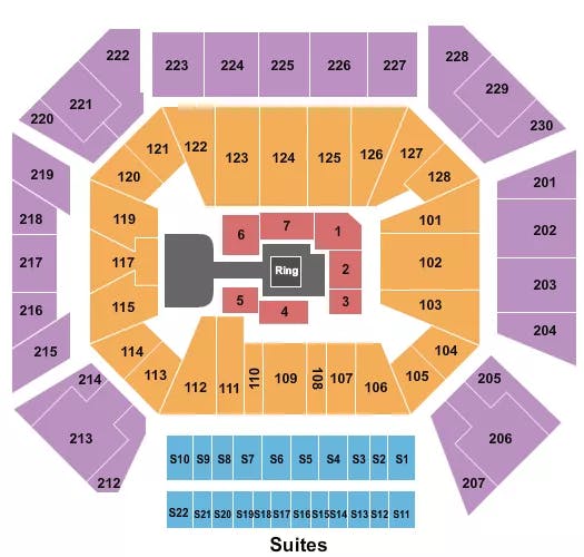  WRESTLING 3 Seating Map Seating Chart