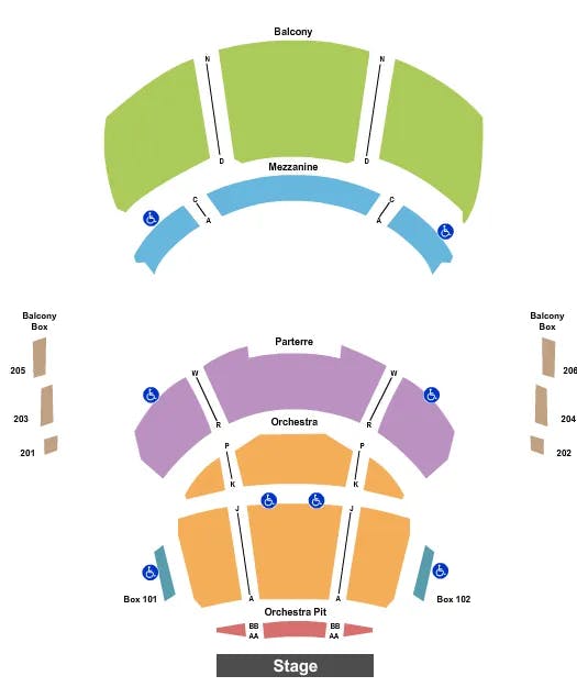  END STAGE Seating Map Seating Chart