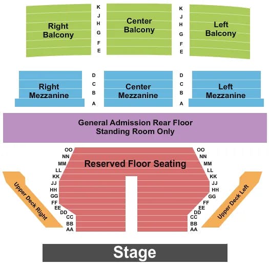  ENDSTAGE 2 Seating Map Seating Chart