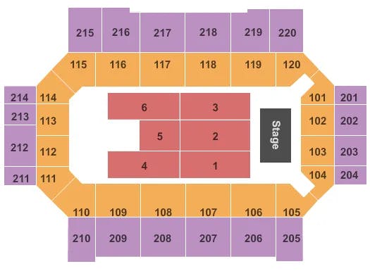  END STAGE Seating Map Seating Chart