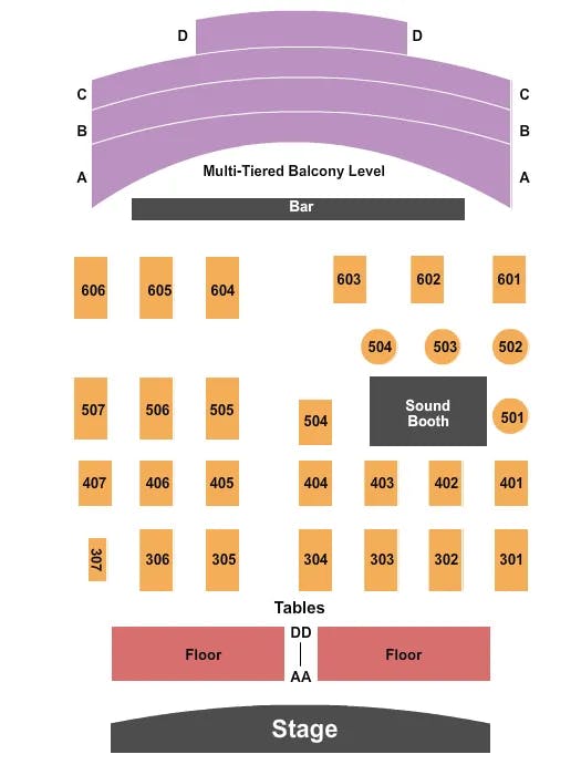 THE QUEEN WILMINGTON END STAGE Seating Map Seating Chart