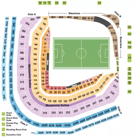  SOCCER 1 Seating Map Seating Chart