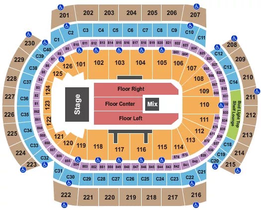  HALL AND OATS Seating Map Seating Chart