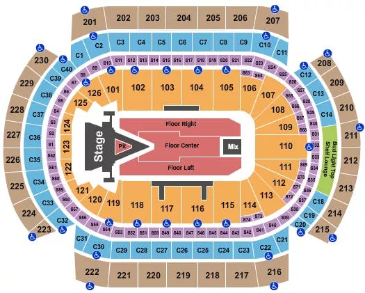  AEROSMITH Seating Map Seating Chart