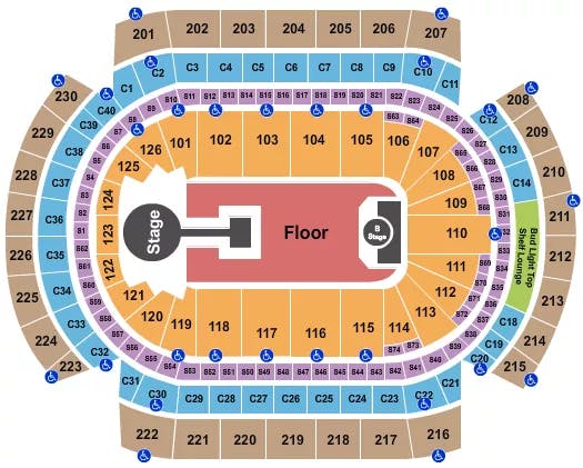  CHILDISH GAMBINO Seating Map Seating Chart