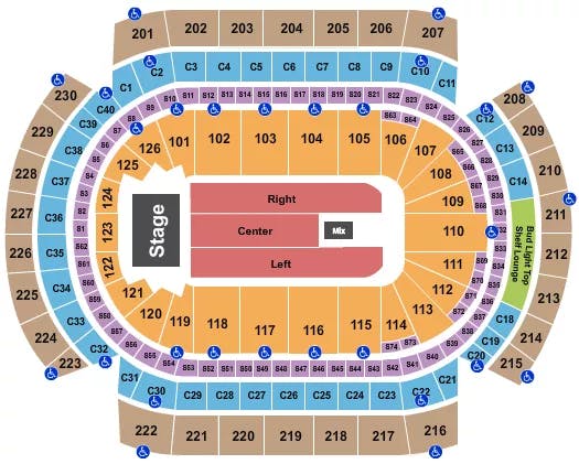  ENDSTAGE 3 Seating Map Seating Chart