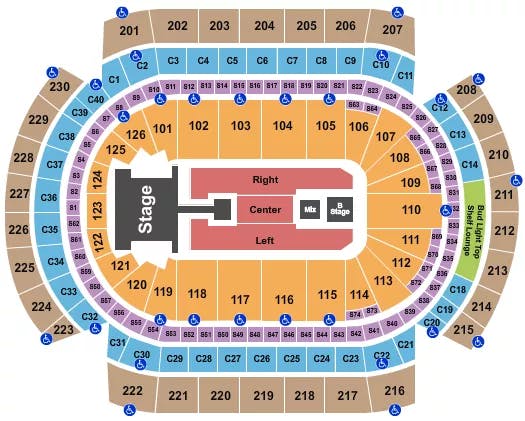  ENRIQUE IGLESIAS Seating Map Seating Chart