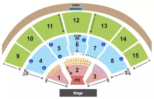 XFINITY CENTER MA ENDSTAGE GA PIT Seating Map Seating Chart