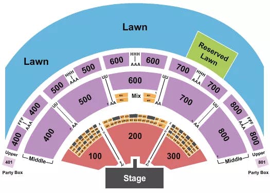  HOOTIE Seating Map Seating Chart