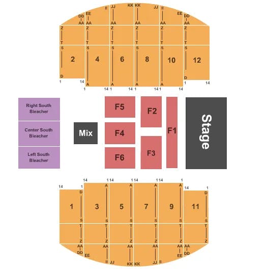  GABRIEL IGLESIAS Seating Map Seating Chart