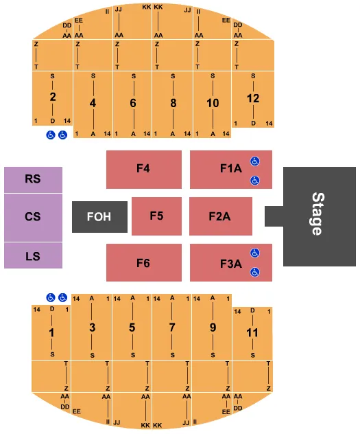  JOJO SIWA Seating Map Seating Chart