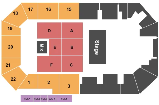 HALF HOUSE GA FLOOR Seating Map Seating Chart