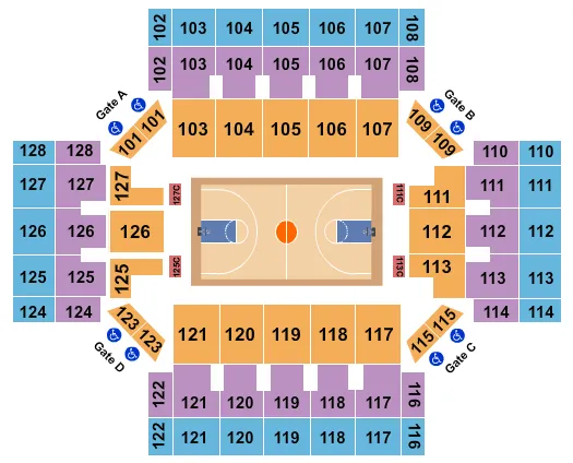 BASKETBALL Seating Map Seating Chart