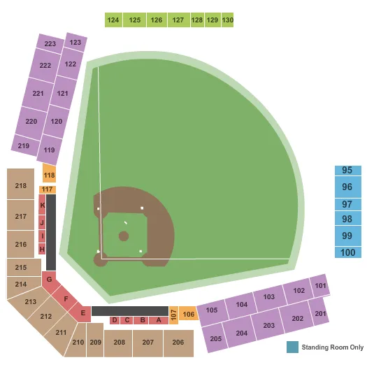 BASEBALL Seating Map Seating Chart