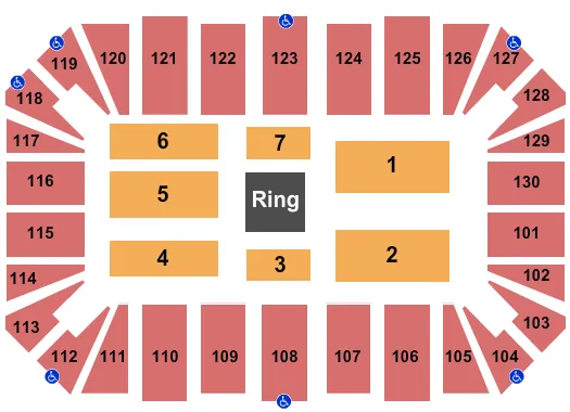 WRESTLING Seating Map Seating Chart