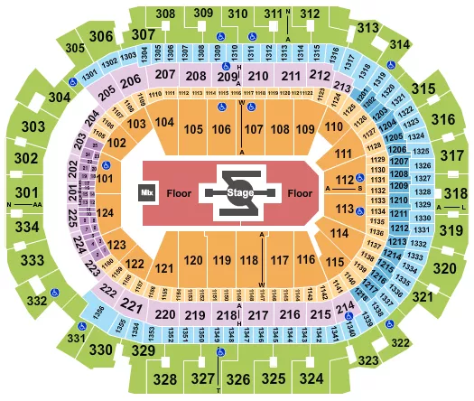 BURNA BOY Seating Map Seating Chart