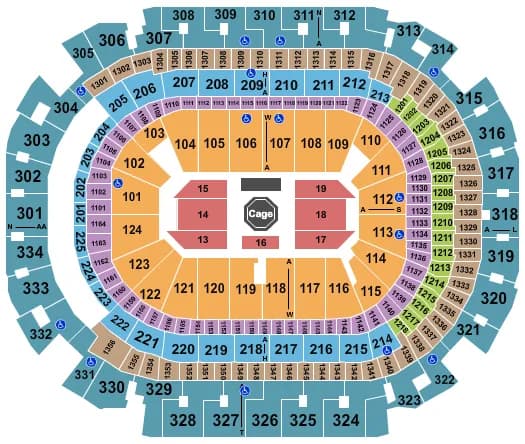 UFC 2 Seating Map Seating Chart