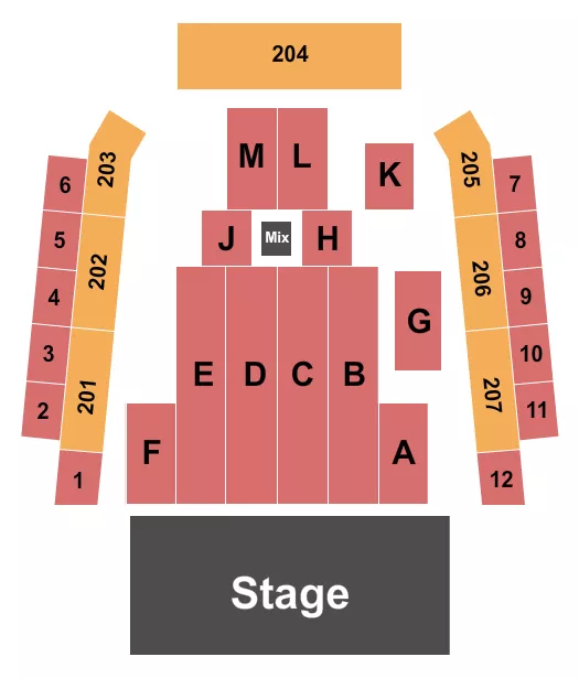 ENDSTAGE 2 Seating Map Seating Chart