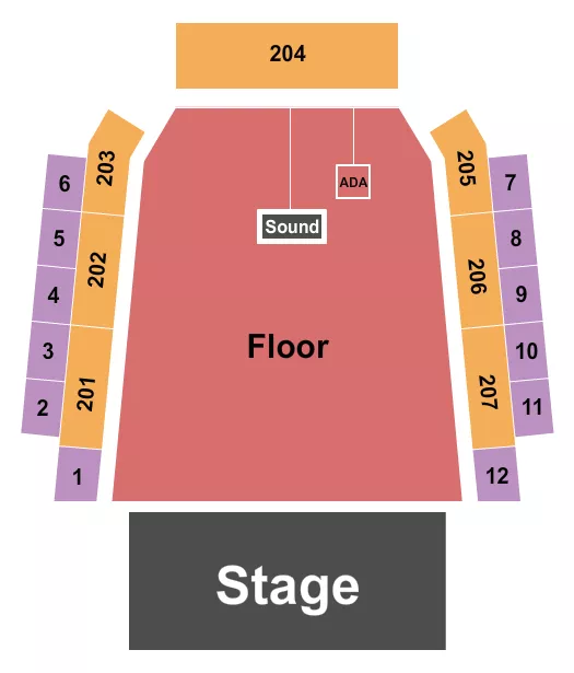 ENDSTAGE GA ADA Seating Map Seating Chart