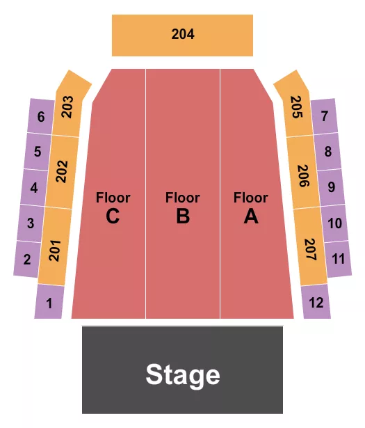 ENDSTAGE Seating Map Seating Chart