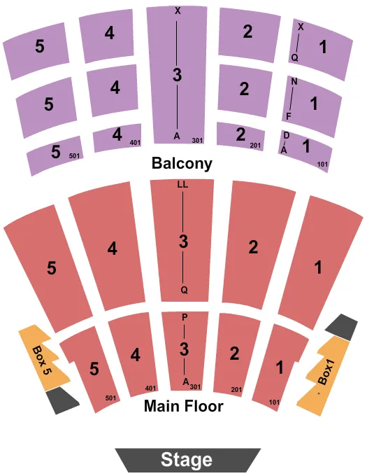 ENDSTAGE Seating Map Seating Chart