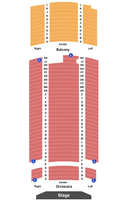 END STAGE Seating Map Seating Chart