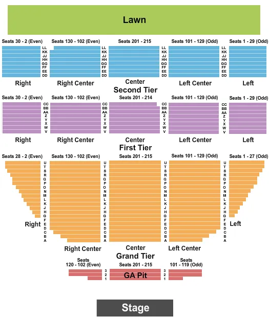 ENDSTAGE GA PIT Seating Map Seating Chart
