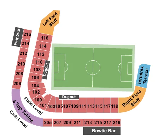 SOCCER Seating Map Seating Chart