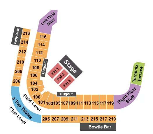 COMEDY Seating Map Seating Chart
