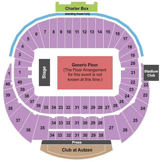 GENERIC FLOOR Seating Map Seating Chart