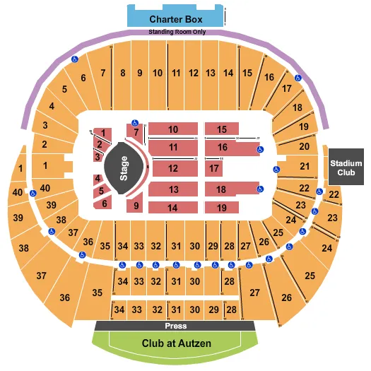 GARTH BROOKS Seating Map Seating Chart
