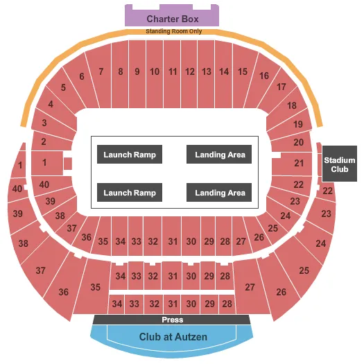NITRO CIRCUS Seating Map Seating Chart
