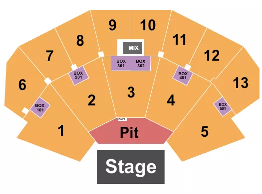 ENDSTAGE PIT NO SRO Seating Map Seating Chart