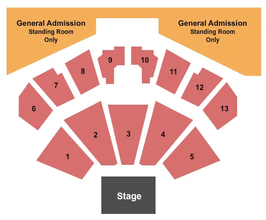 END STAGE Seating Map Seating Chart