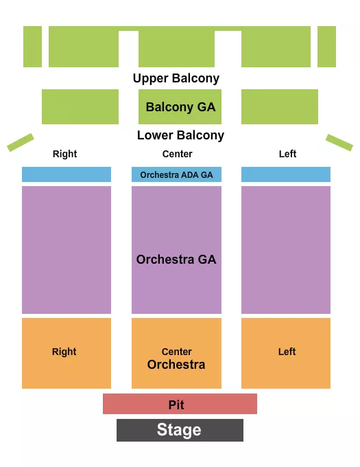 ENDSTAGE 2 Seating Map Seating Chart