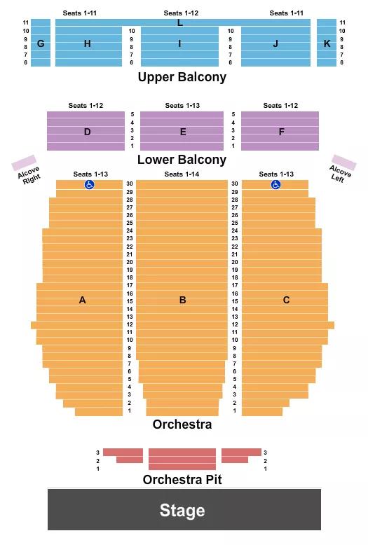 END STAGE Seating Map Seating Chart
