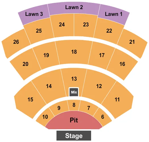 ENDSTAGE PIT 2 Seating Map Seating Chart