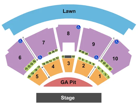 ENDSTAGE PIT Seating Map Seating Chart
