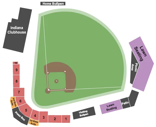 BASEBALL Seating Map Seating Chart
