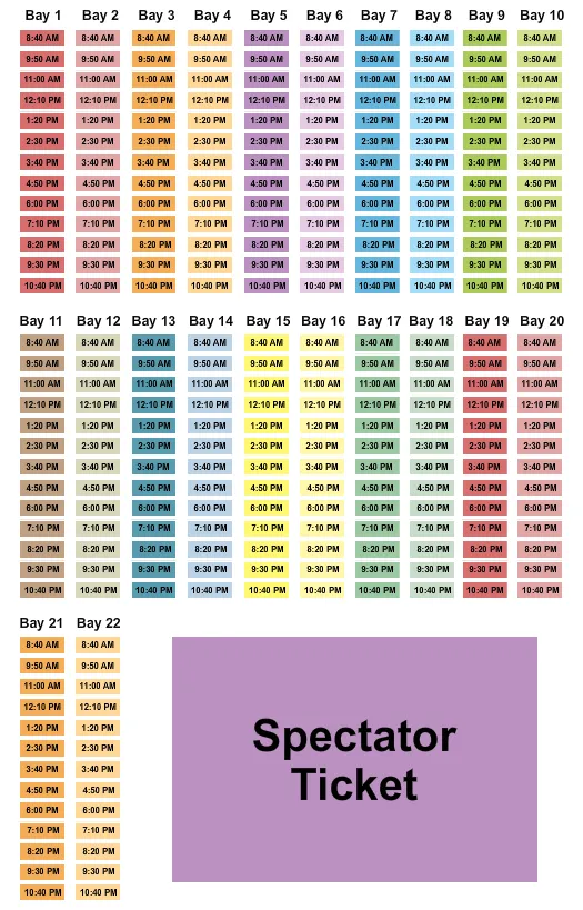 TIME ENTRY Seating Map Seating Chart