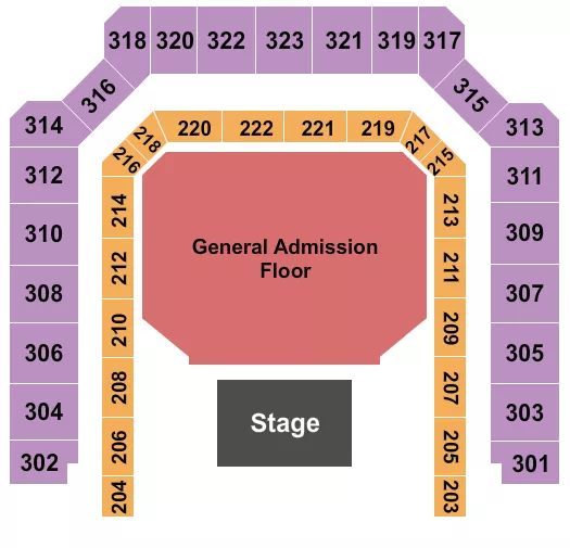 ENDSTAGE GA FLOOR 2 Seating Map Seating Chart