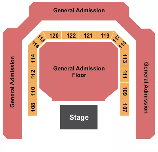 ENDSTAGE GA Seating Map Seating Chart