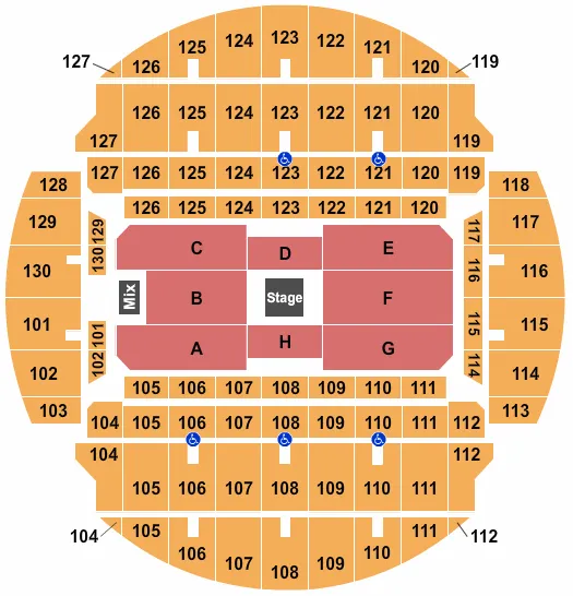 CENTER STAGE Seating Map Seating Chart