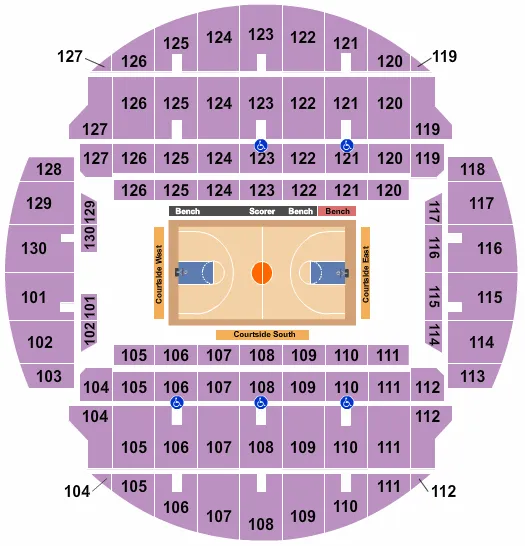 HARLEM GLOBETROTTERS Seating Map Seating Chart