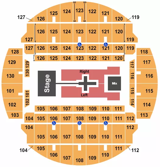 TOBYMAC Seating Map Seating Chart