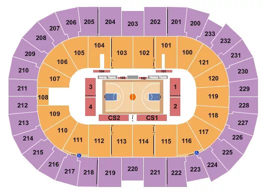 BASKETBALL 3 Seating Map Seating Chart