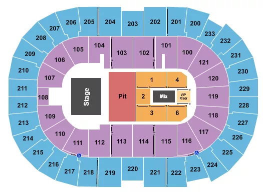 BREAKING BENJAMIN Seating Map Seating Chart