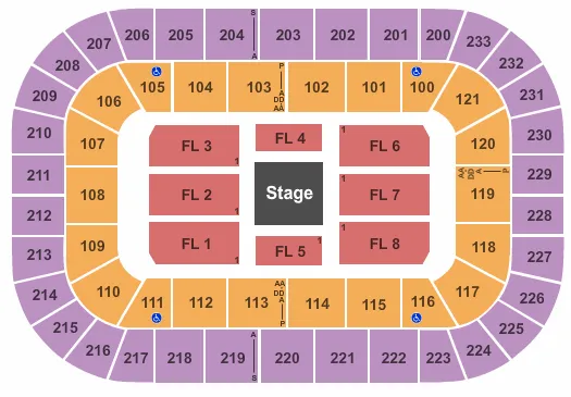 CENTER STAGE Seating Map Seating Chart
